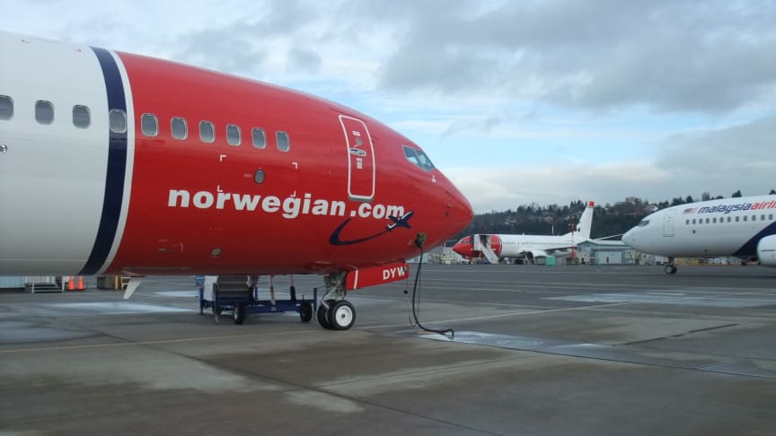 Norwegian har overtatt nytt jubileumsfly fra Boeing