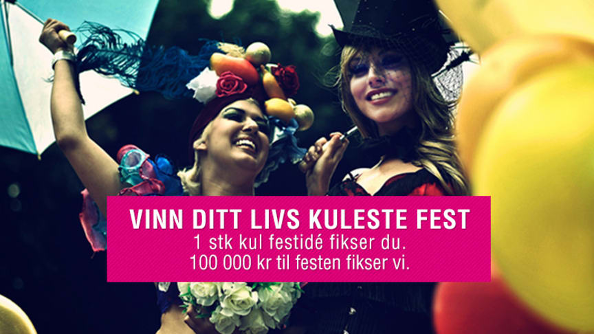 Vinn din drømmefest til en verdi av 100 000 kroner