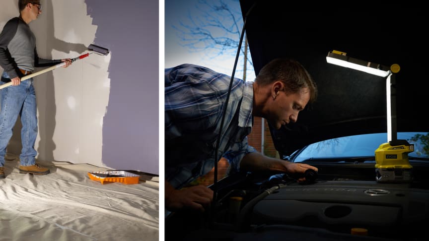 Ryobi byr på lysere tider med to nye 18V arbeidslamper