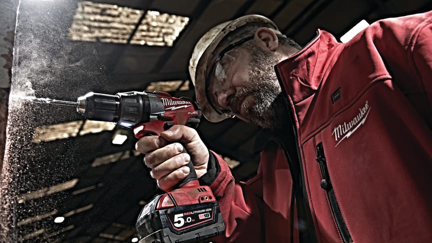 Lengre driftstid med Milwaukees nye M18 REDLITHIUM-ION™ 5,0 Ah batterier!