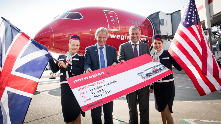 Norwegian lanserer direkterute mellom London og Boston
