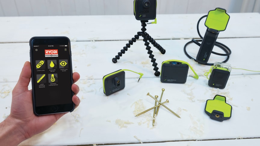 RYOBI® PHONE WORKS™ Forvandler din mobil til ditt smarteste verktøy.