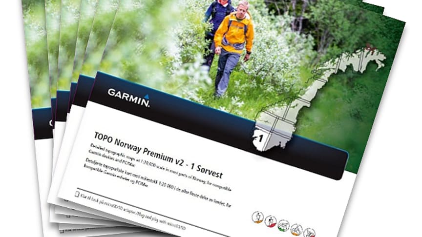 TOPO Norway Premium v2 – detaljert topografisk kart i 1:20 000 for kompatible Garmin enheter og PC/Mac