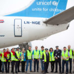 Norwegian og UNICEFs nødhjelpsfly i lufta på vei til Jordan