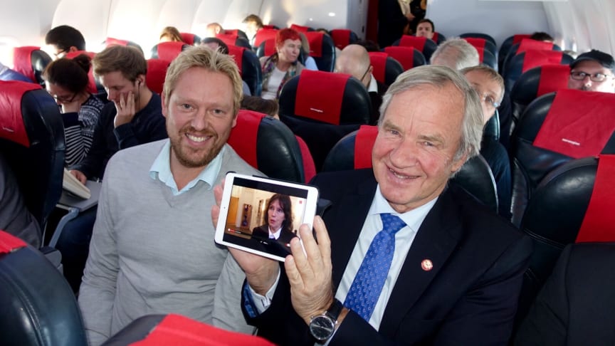 Norwegian først i Europa med direktesendt TV i lufta