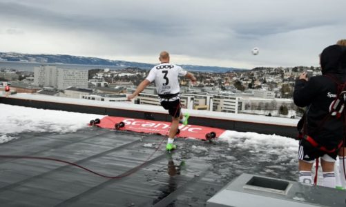 Scandic og Rosenborg tar av i sosiale medier med tidenes volley