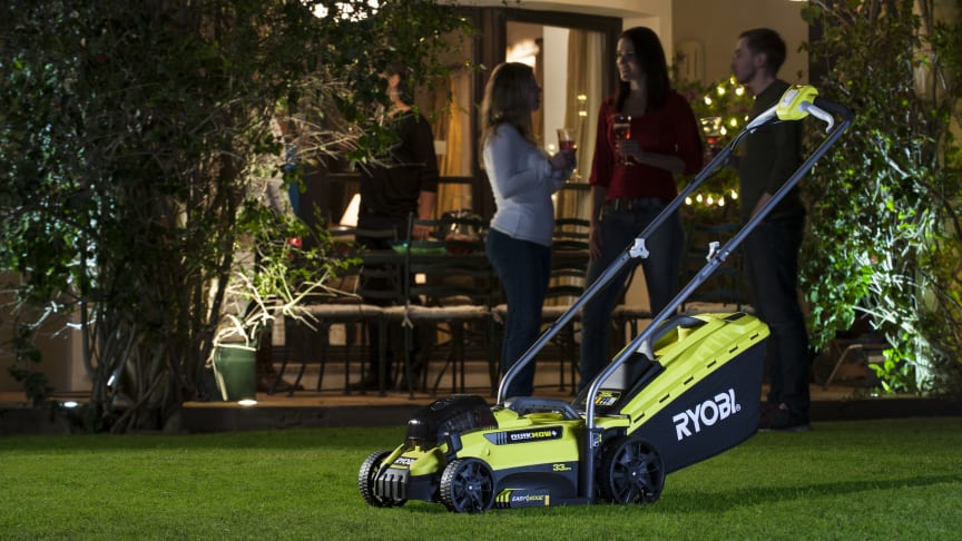 Ryobi ONE+ – nå med 18V kraft til små gressplener