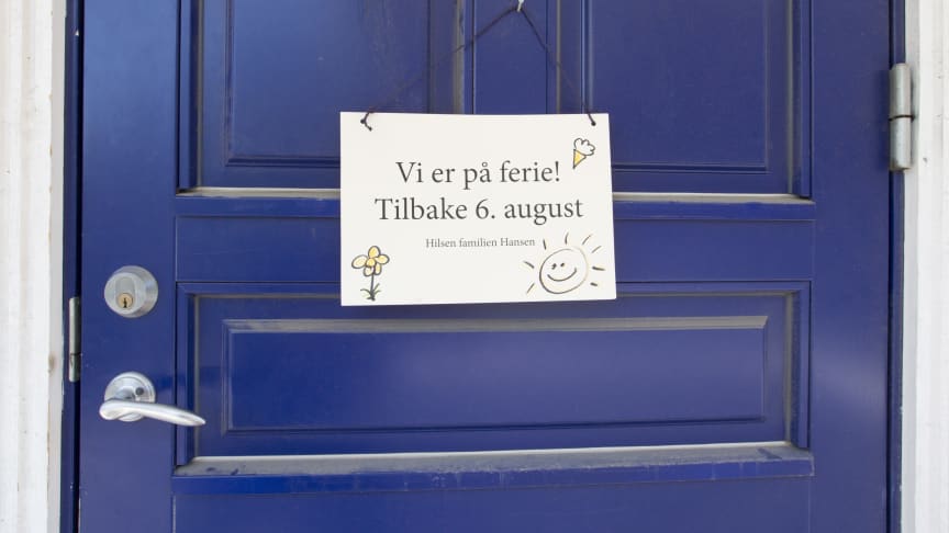 Seks av ti lar huset stå tomt i ferien (inkluderer video, bilde og tips)