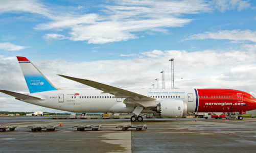 Norwegian og UNICEFs fjerde nødhjelpfly på vei til Djibouti