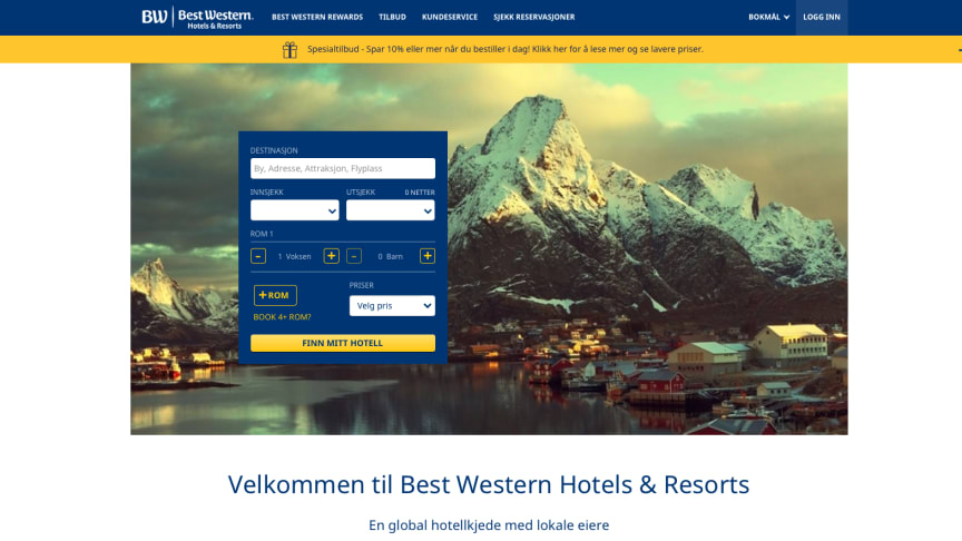 Gjestenes behov i sentrum for Best Western Hotels & Resorts største digitale satsing noensinne
