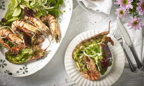 Skalldyr fra grillen