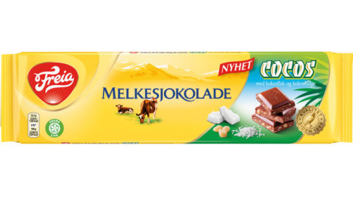 NYHET fra Freia – Freia Melkesjokolade med smak av Cocos.