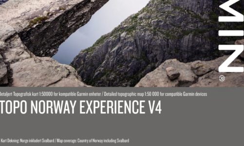 Topo Norway Experience v4 – detaljert topografisk kart 1:50 000 for kompatible Garmin enheter og PC/Mac