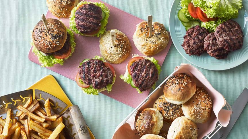 Sliders med hjemmelagde burgerbrød