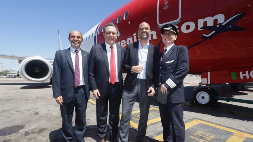 Stor begeistring i Argentina da Norwegians første innenriksfly tok av i dag