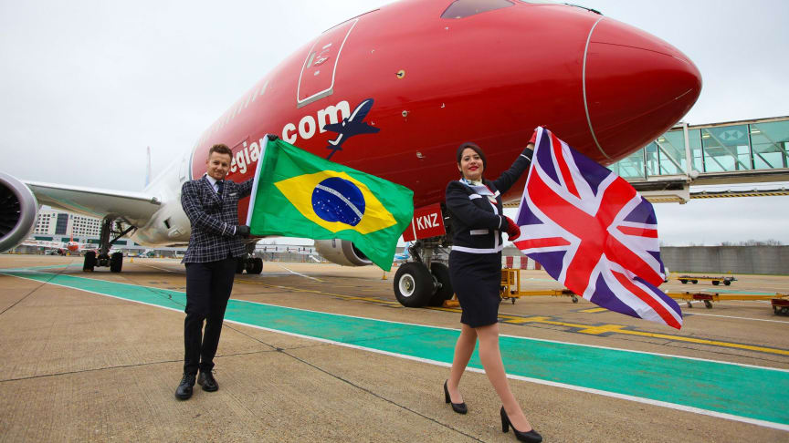 Norwegian flyr til Brasil for første gang