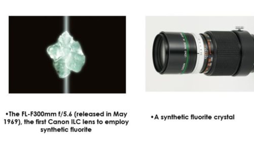 Canon celebrates 50th anniversary of lens employing synthetic fluorite