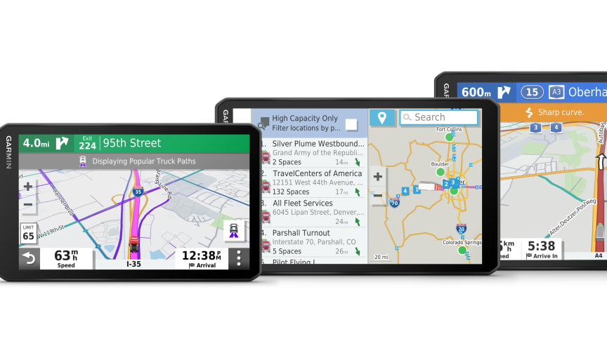 ​Garmin dēzl™ LGV700/800/1000 for lastebilsjåføren
