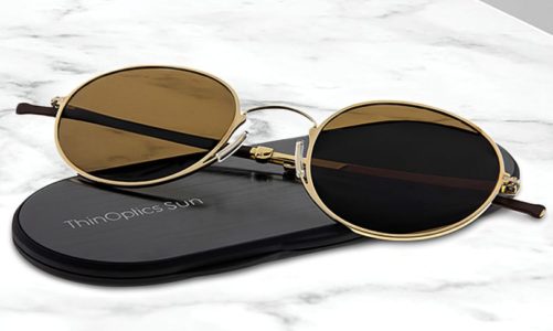 ThinOptics – Pene solbriller med flatt etui!